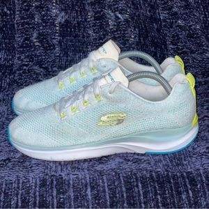 Skechers Ultra Groove Blue Green Sport Sneakers Women's 9 149019
